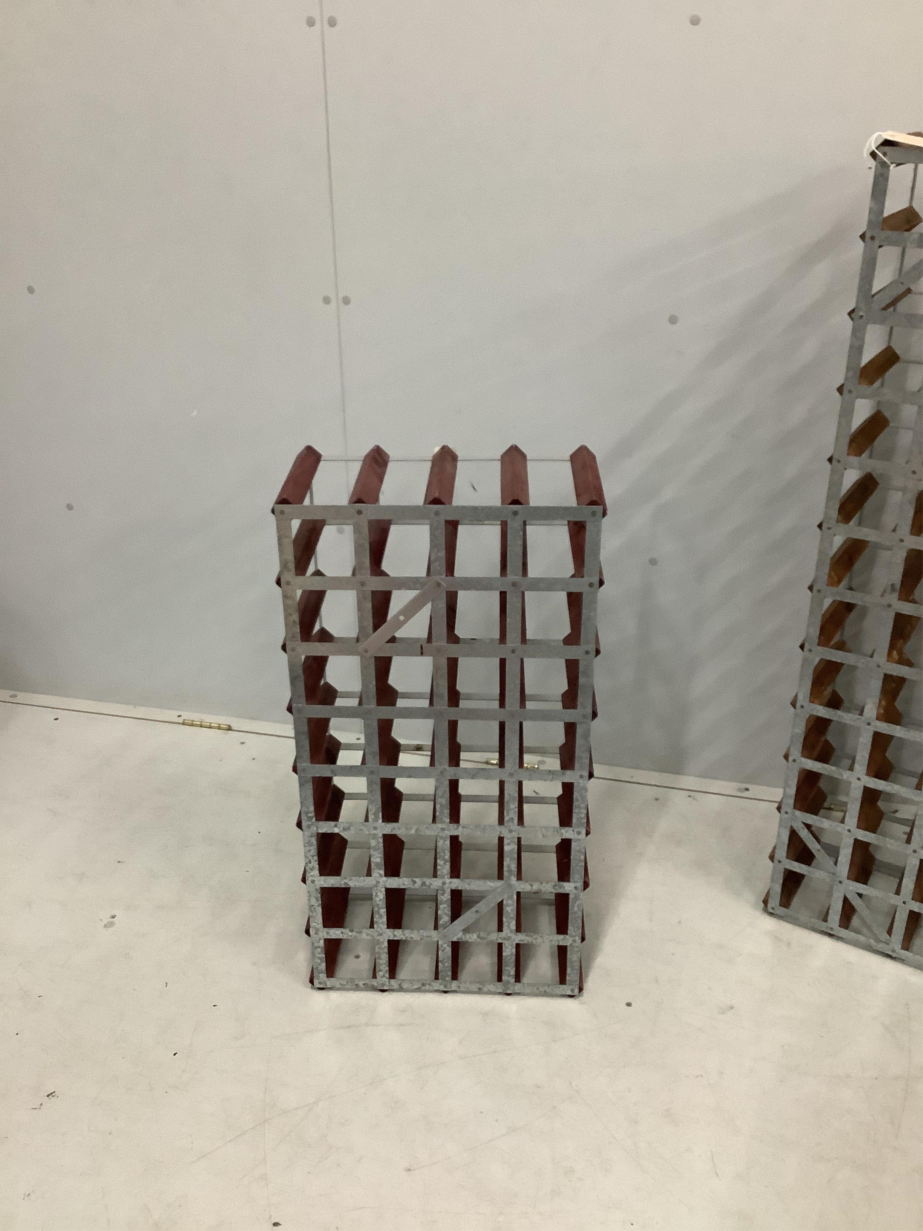 Two wine cages, larger 62cm x 120cm. Condition - good